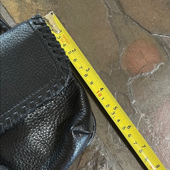 HOBO Black Crossbody Bag with Tassel and Textured Leather - Picture 7 of 8